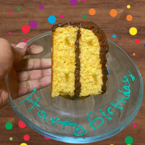 Hand poured Birthday Cake Slice Scented Soy Candle